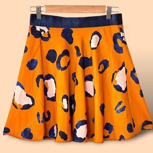 3.1 Phillip Lim x Target Skater Skirt Women's Size 6 Orange Blue  Animal Print
